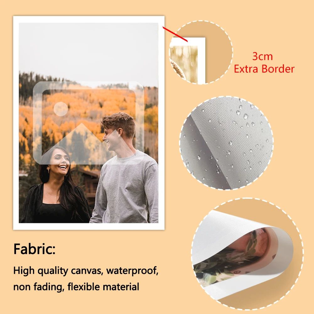 Custom Photo Canvas Print Personalized Wall Art with Frame