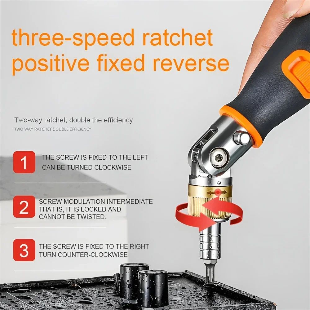 10 in 1 Multi Angle Ratchet Screwdriver Adjustable Angle Repair Tool Set