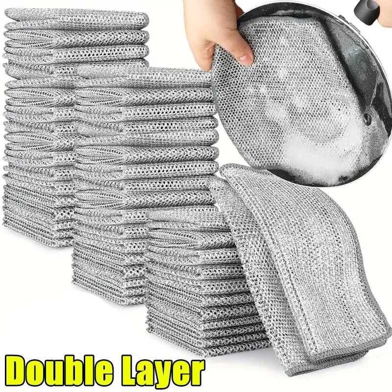 Double Sided Thickened Steel Wire Magic Cleaning Cloth