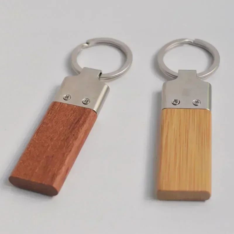 Custom Laser Engraved Wood Keychain Personalized Name Key Ring Gift