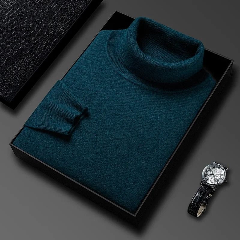 Mens Slim Fit Turtleneck Sweater Anti Pilling Knit Pullover