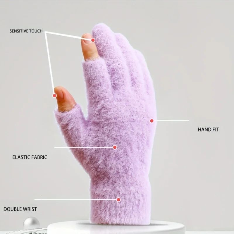 Winter Fingerless Touch Gloves