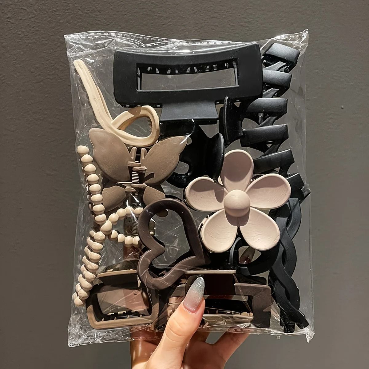 11pcs High-End Frosted Clip Set | Elegant Shark Clip Headwear for Women
