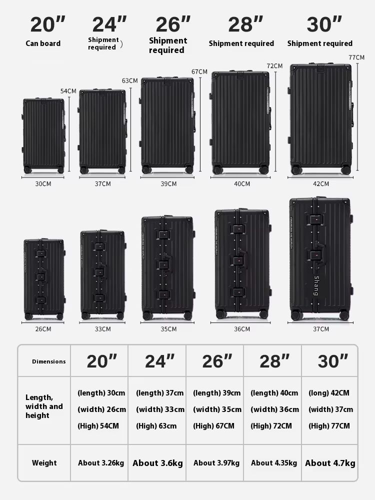 Hard Shell Carry On Suitcase Rolling Travel Luggage with Spinner Wheels 20 24 26 28 30 Inch Large Capacity Durable Lugga