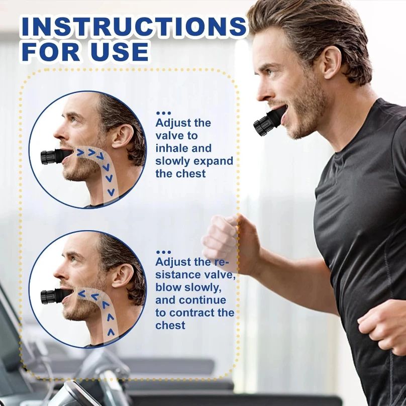 Adjustable Breathing Trainer Lung Capacity Exerciser Device