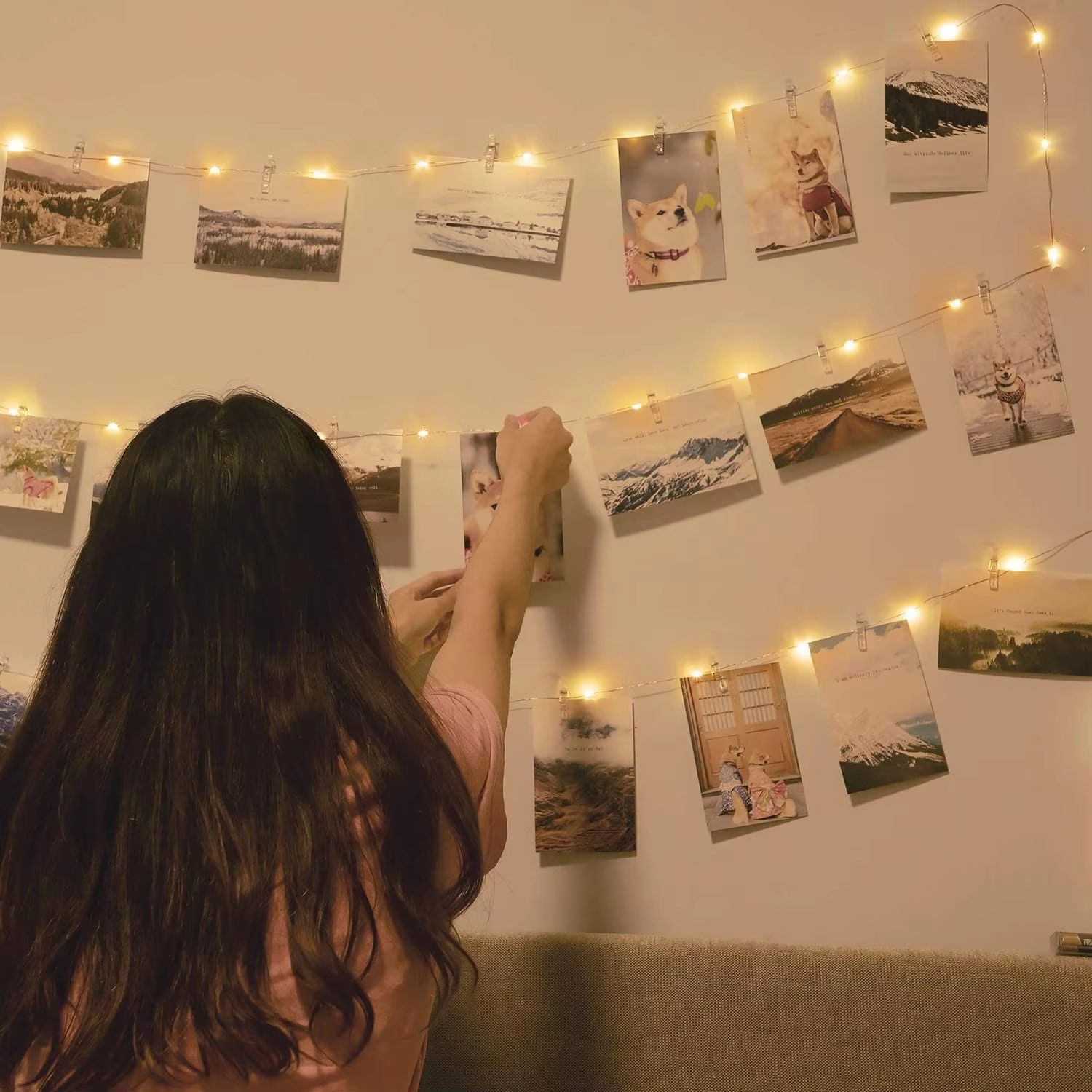 LED Fairy Photo Clip String Lights with USB/AA Power for Home and Party Decoration