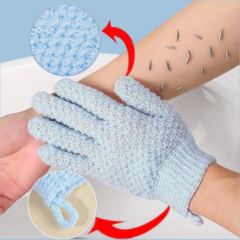 Five Finger Bath Gloves for Body Massage – Creative Spa Scrub Sponge Set for Relaxation and Deodorizing