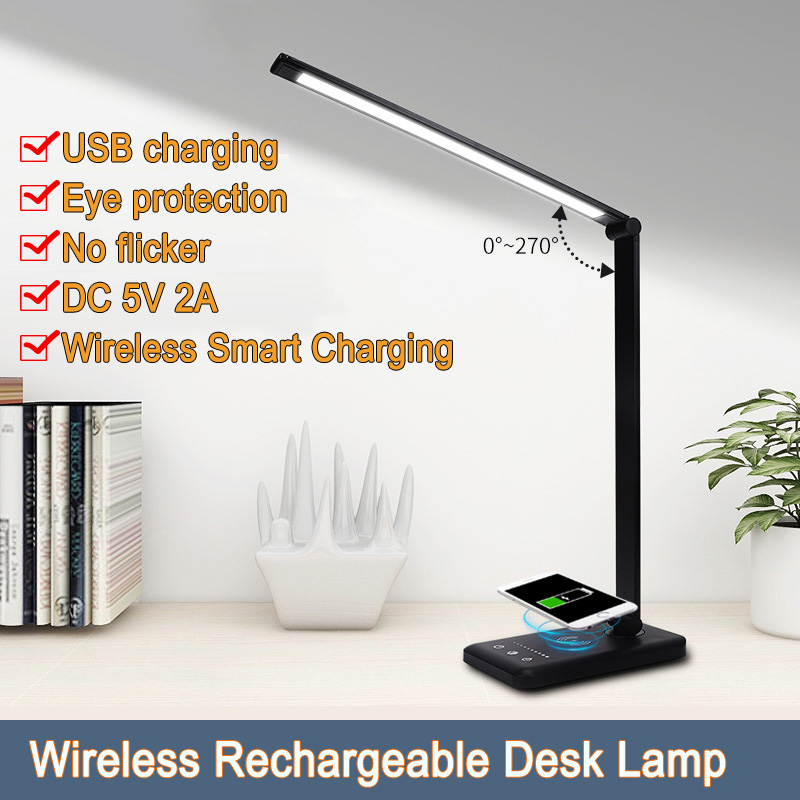 USB Charging LED Smart Lamp, Touch Folding Portable Light for Office, Battery Powered Children's Work Light for Bedroom