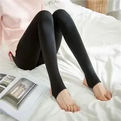 Thick Thermal Tights Women Warm Winter High Waist Translucent Fleece Lined Pantyhose