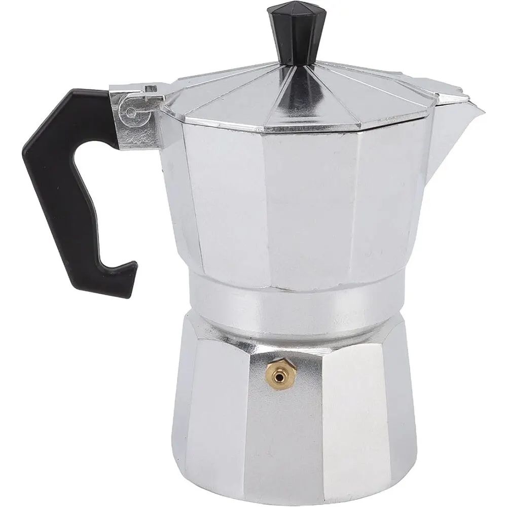 Aluminum Moka Coffee Pot for Home, Office, and Outdoor Brewing