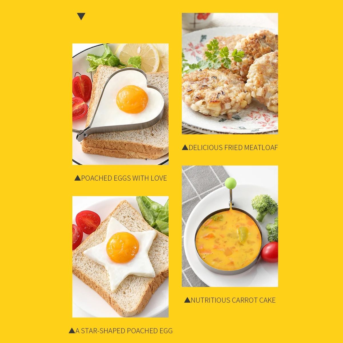 PerfectRound Stainless Steel Fried Egg Ring and Pancake Mold