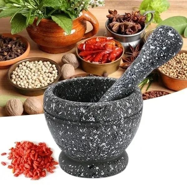 Resin Mortar and Pestle Grinder Bowl