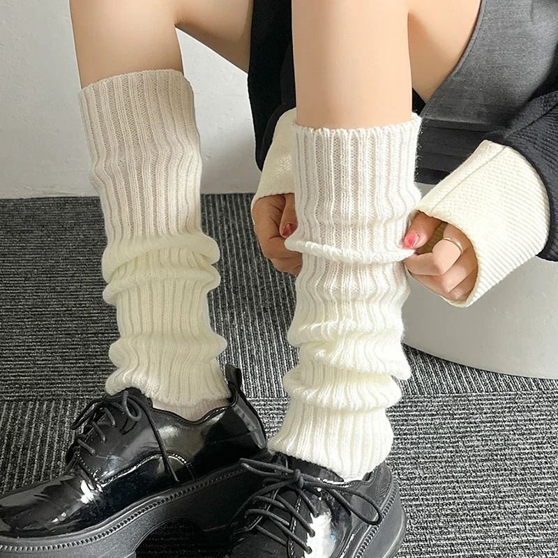 Ribbed Knit Lolita Leg Warmers and Boot Cuffs
