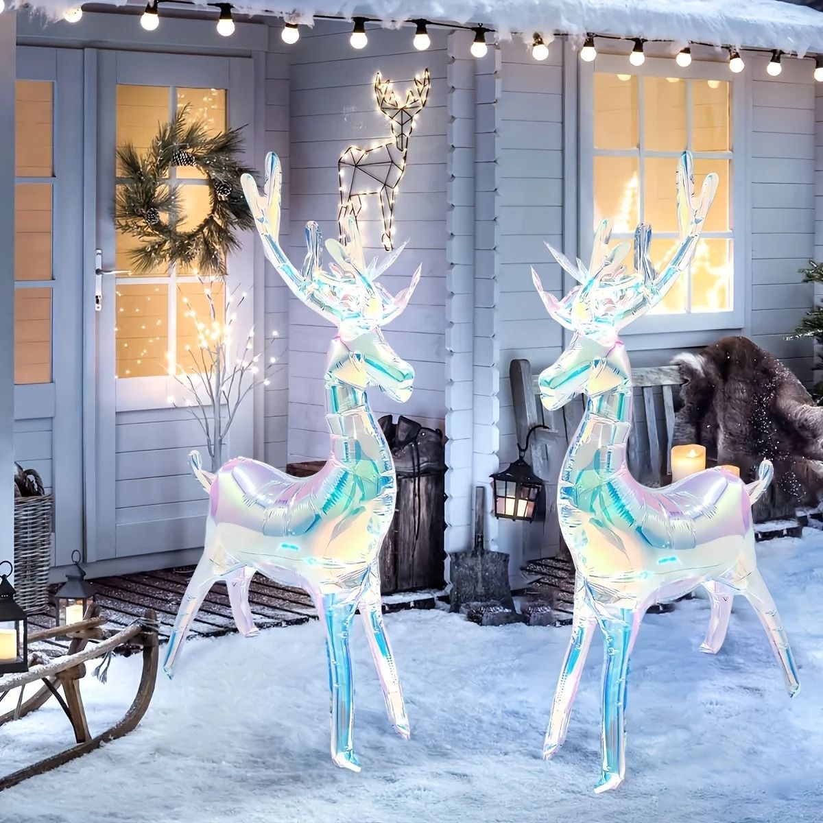 Colored Deer Aluminum Balloon Decoration