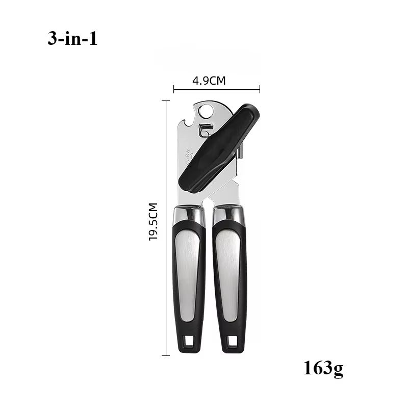 Stainless Steel Multifunction Can & Bottle Opener – Professional Kitchen Jar & Beer Handle Tool