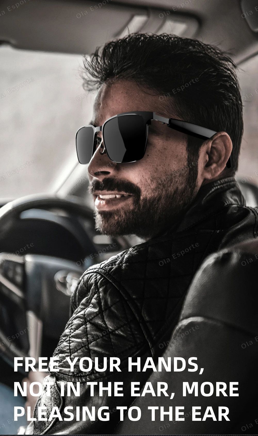 2 in 1 Magnetic Smart Glasses Bluetooth Audio UV Protection Sunglasses