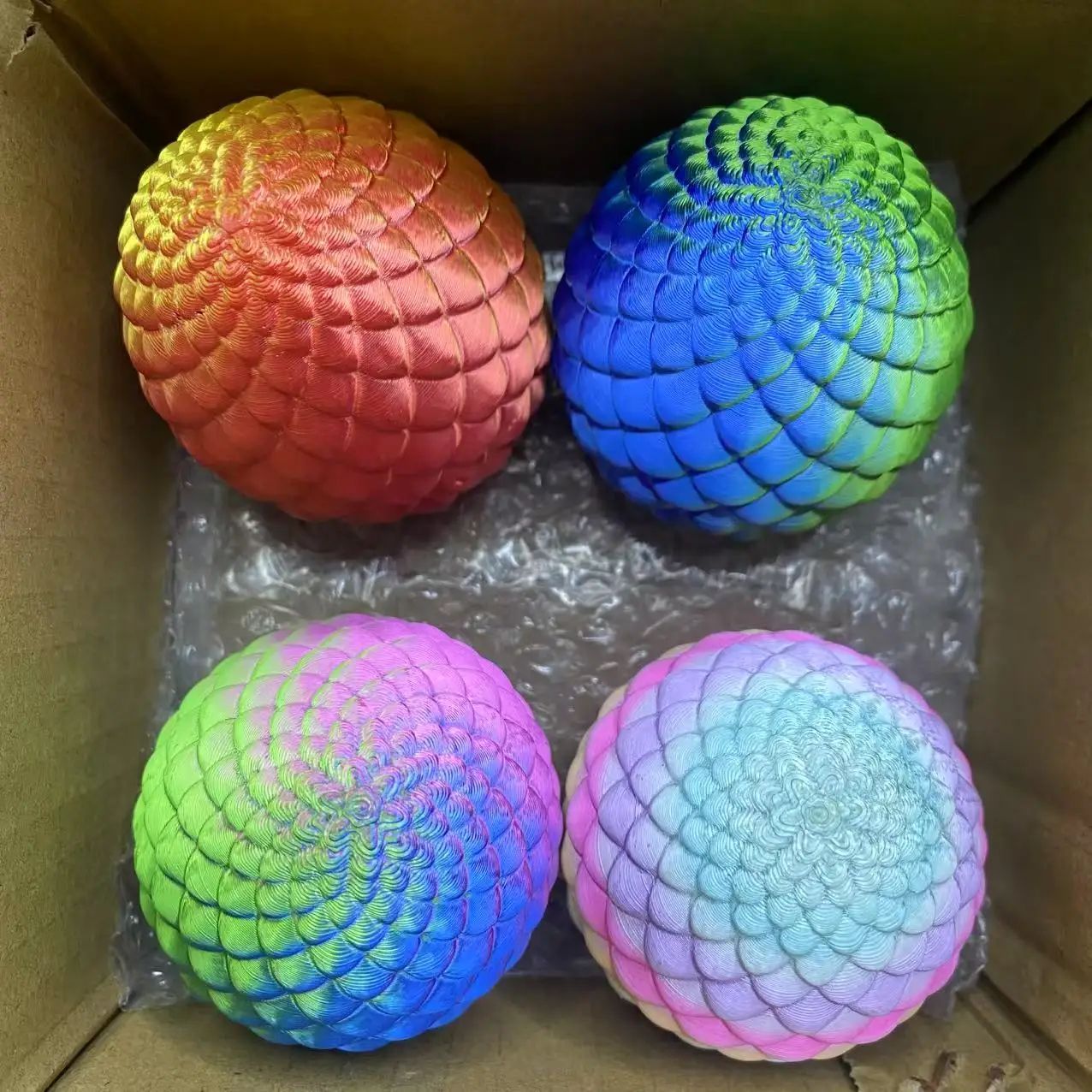 3D Printed Snake Surprise Egg Set – Flexible Articulated Fidget Toy (4 Pieces)