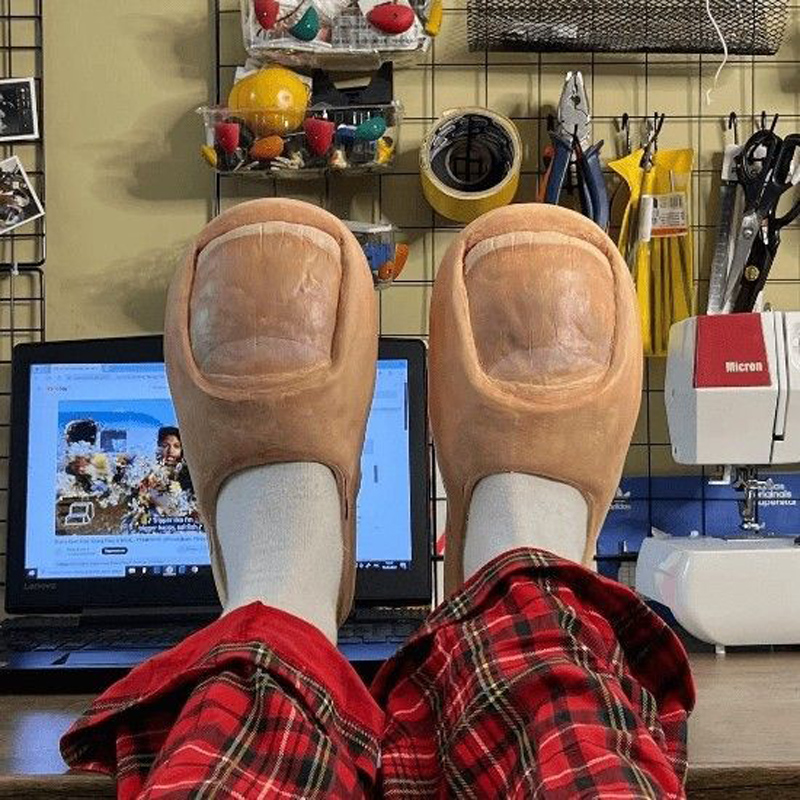 Bizarre Big Toe Slippers for Men and Women, Funny Cotton Slippers, Home Prank Gifts Prank Gifts Bizarre Decorations