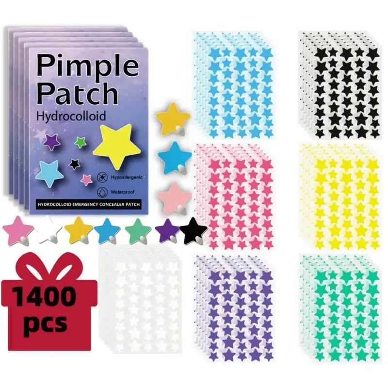 StarGlow 1400-Piece Acne Patch Set – Star Pimple Patches, Acne Spot Stickers, Pimple Patch Stickers