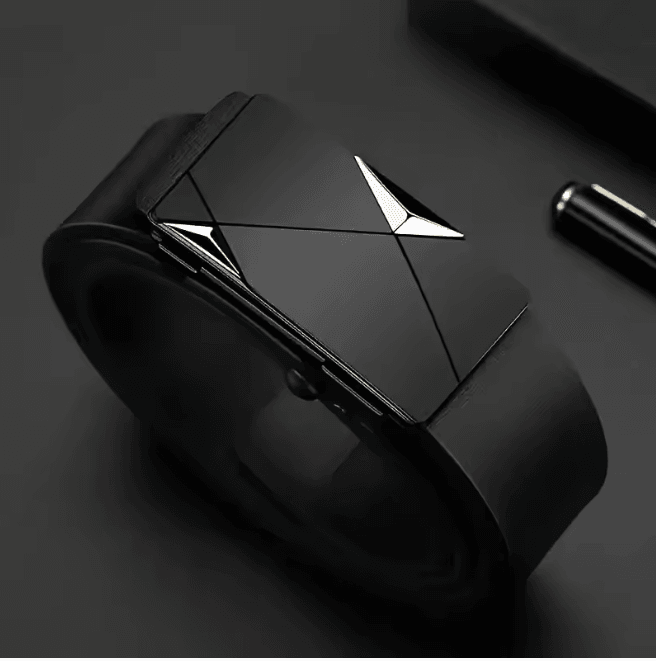 Mens PU Leather Automatic Buckle Belt Classic Business Casual Style