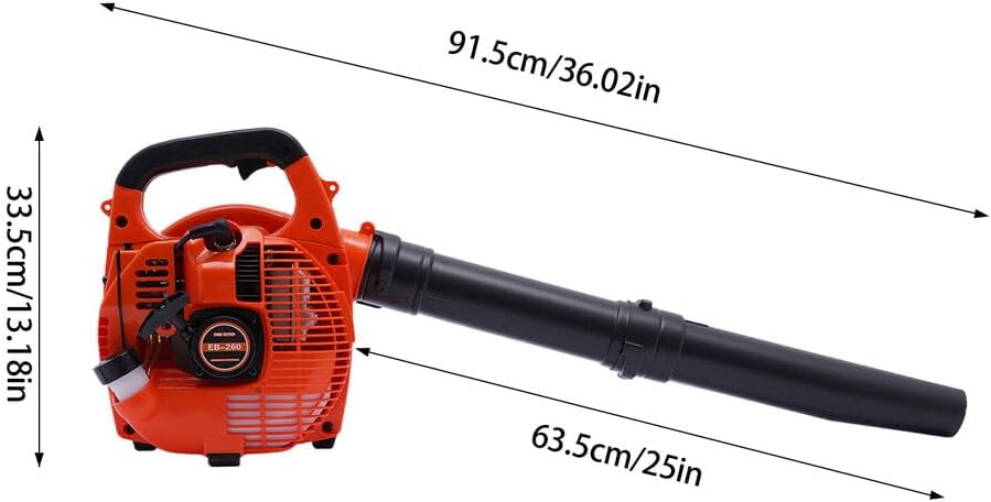 25.4CC 2-Stroke Handheld Gas Leaf Blower – High-Power Lawn & Yard Cleaning Tool