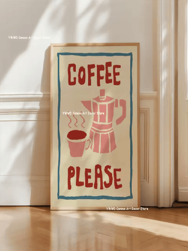 Buongiorno Espresso Canvas Wall Art Modern Coffee Kitchen Decor Print