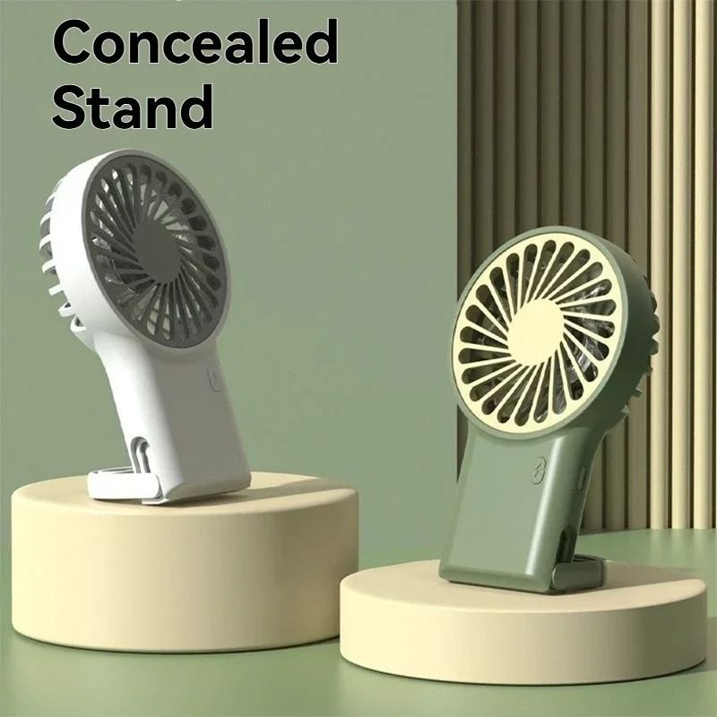 Foldable Handheld Mini Fan USB Rechargeable Desktop Fan with Hook