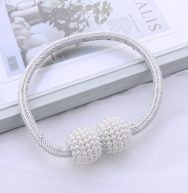 Magnetic Pearl Curtain Clip Tie Back