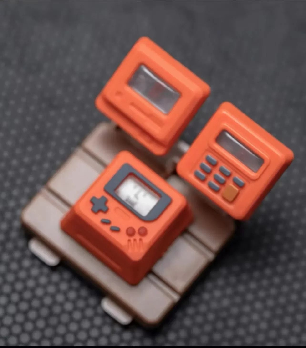 K-04 Retro Transparent Keycaps 3-in-1 Game Console Style Custom Mechanical Keyboard Set