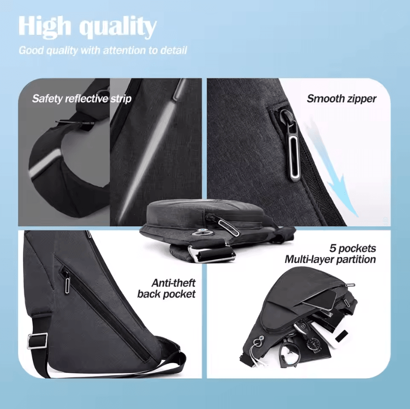 UrbanGuard Anti-Theft Sling Chest Bag Crossbody Daypack