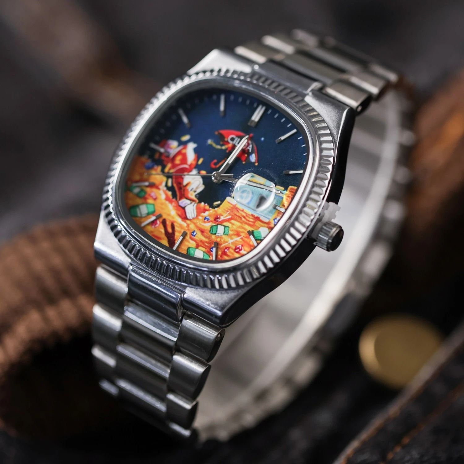 Square Luxury Quartz Watch – High-End Stainless Steel Fashion Timepiece