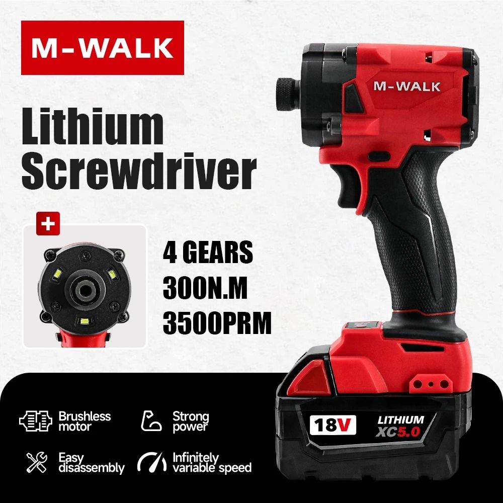 M-WALK 300N.m High-Power Brushless Impact Driver 18V