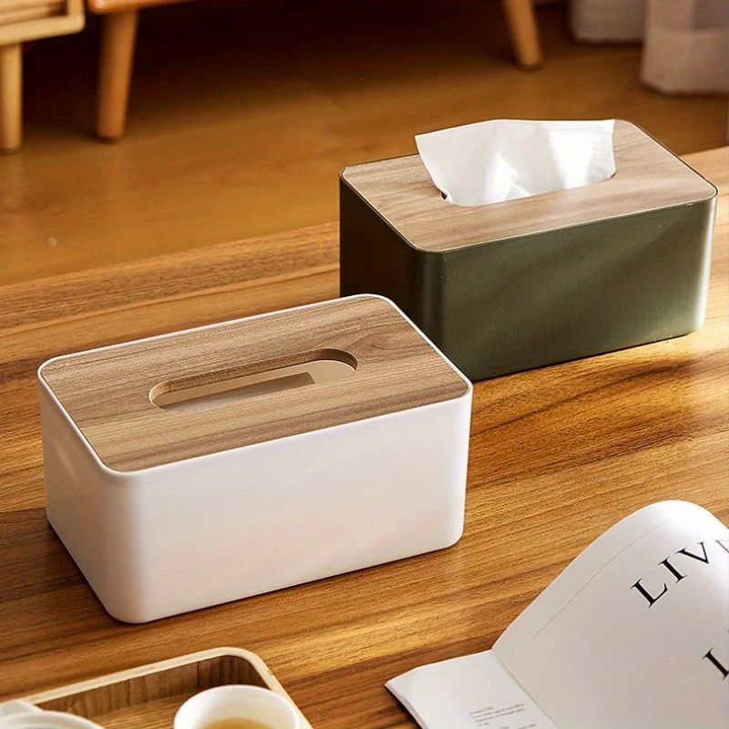 Multifunctional Plastic Storage Box for Paper & Desk Essentials - Minimal Paper Organizer Box for Home, Office & School