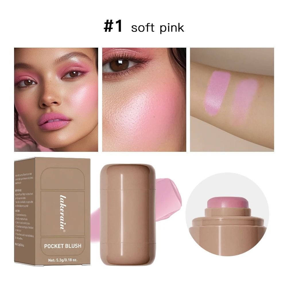 3-in-1 Blush Stick Moisturizing Lip Gloss, Face Rouge, and Facial Cheek Stick