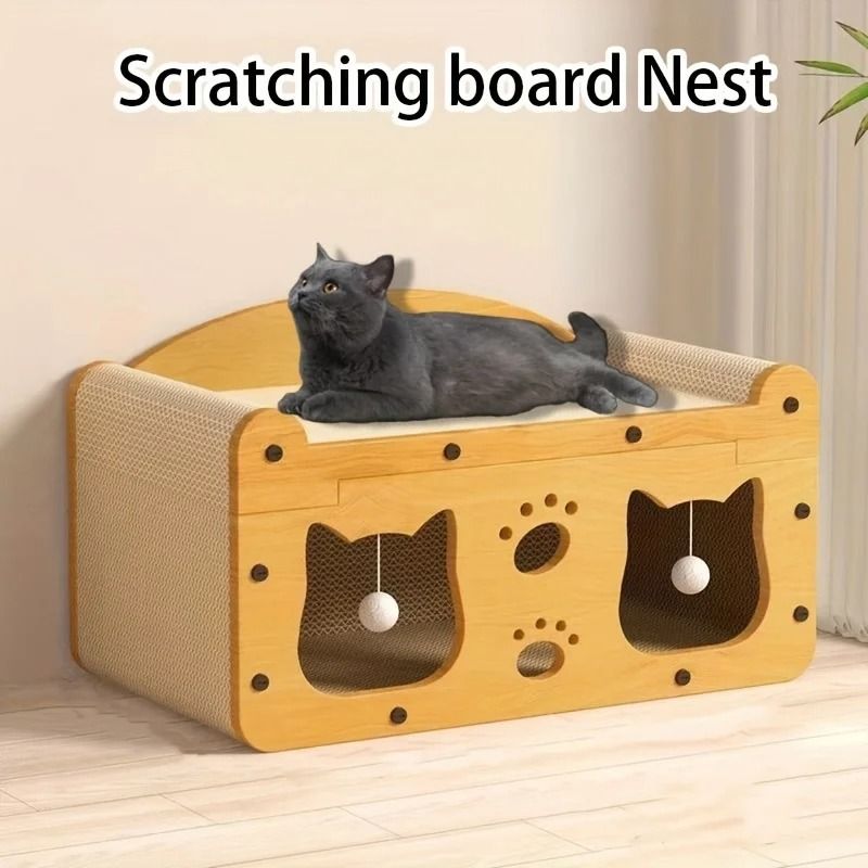 All-Season Interactive Cat Scratching Sofa & Nest