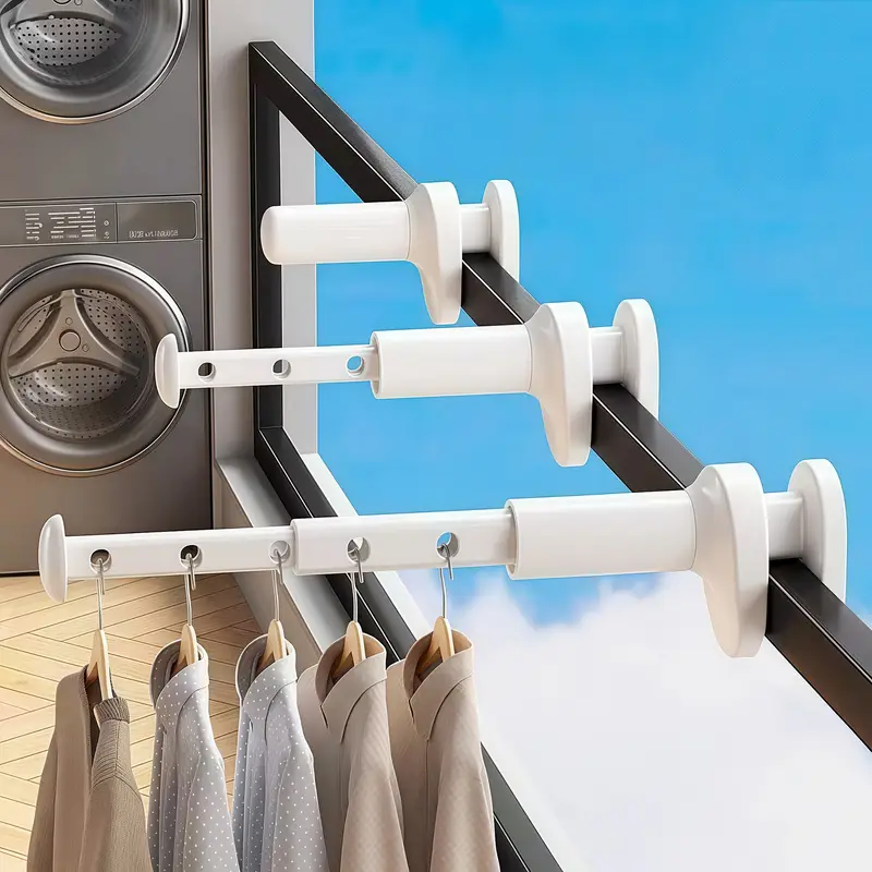 Thickened Portable Folding Hangers, Extendable Travel Clothes Drying Rack, Space Saving Design