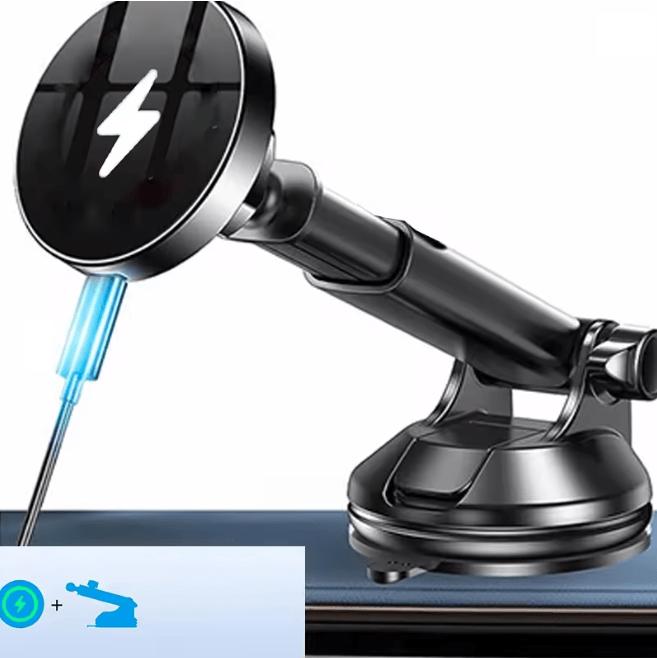Magnetic Wireless Car Charger 15W Dashboard Phone Holder Mount