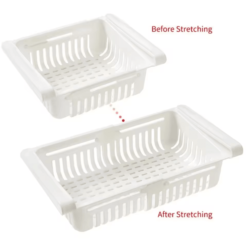 FreshGlide Pull-Out Refrigerator Drawer Organizer – refrigerator drawer organizer, pull out fridge drawer, fridge storag