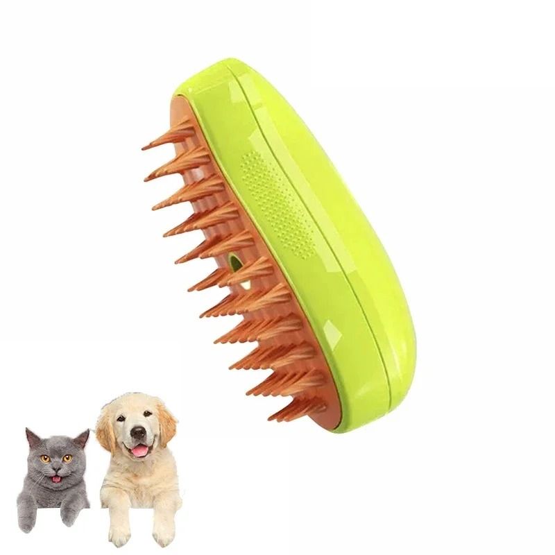 3 in 1 Steamy Groom Pet Brush with Spray and Massage