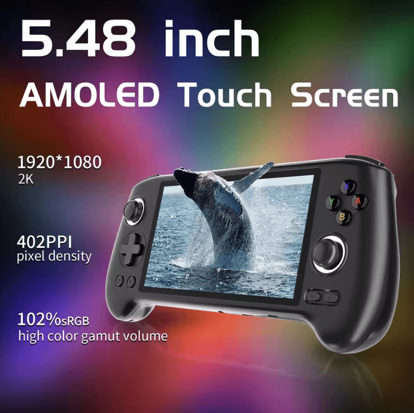ANBERNIC RG556 Android Handheld Game Console – 5.48 Inches AMOLED Portable Gaming Device