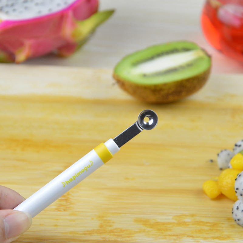 Stainless Steel Double-end Melon Spoon, Mini Apple Ball Digger, Ice Cream Dig Scoop, Kitchen Gadgets