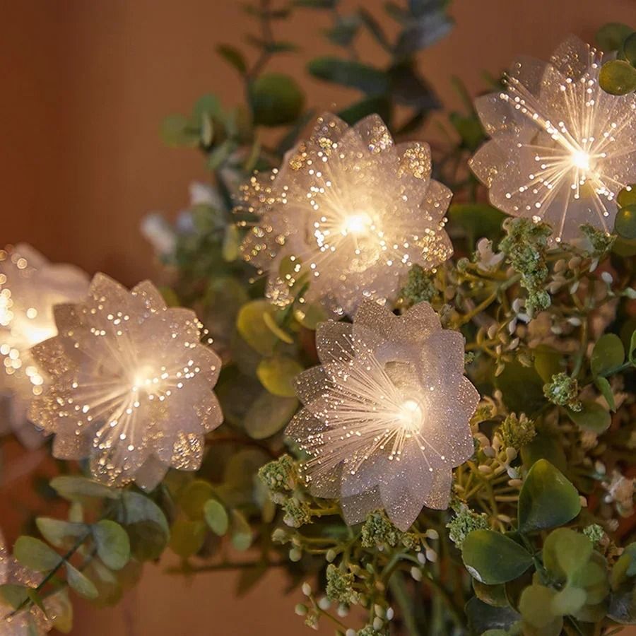 Battery Operated Fiber Optic Fairy Light Garland