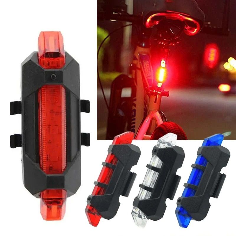 Rechargeable Bicycle Rear LED Taillight for Night Riding Safety
