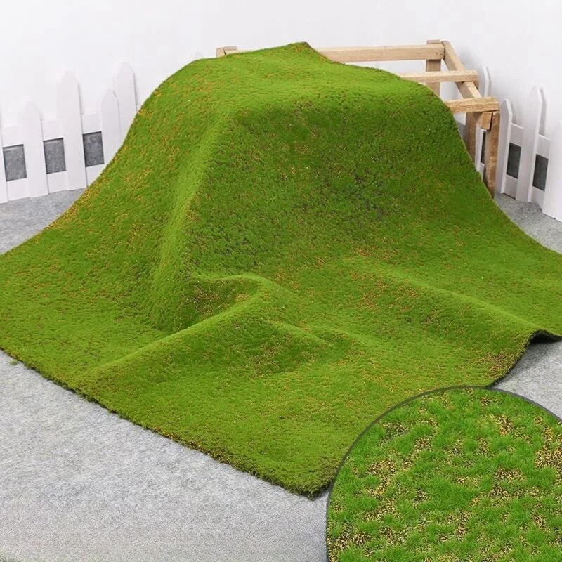 Outdoor Garden Decor: Artificial Turf Moss Grassland & Fake Grass Lawn Carpet