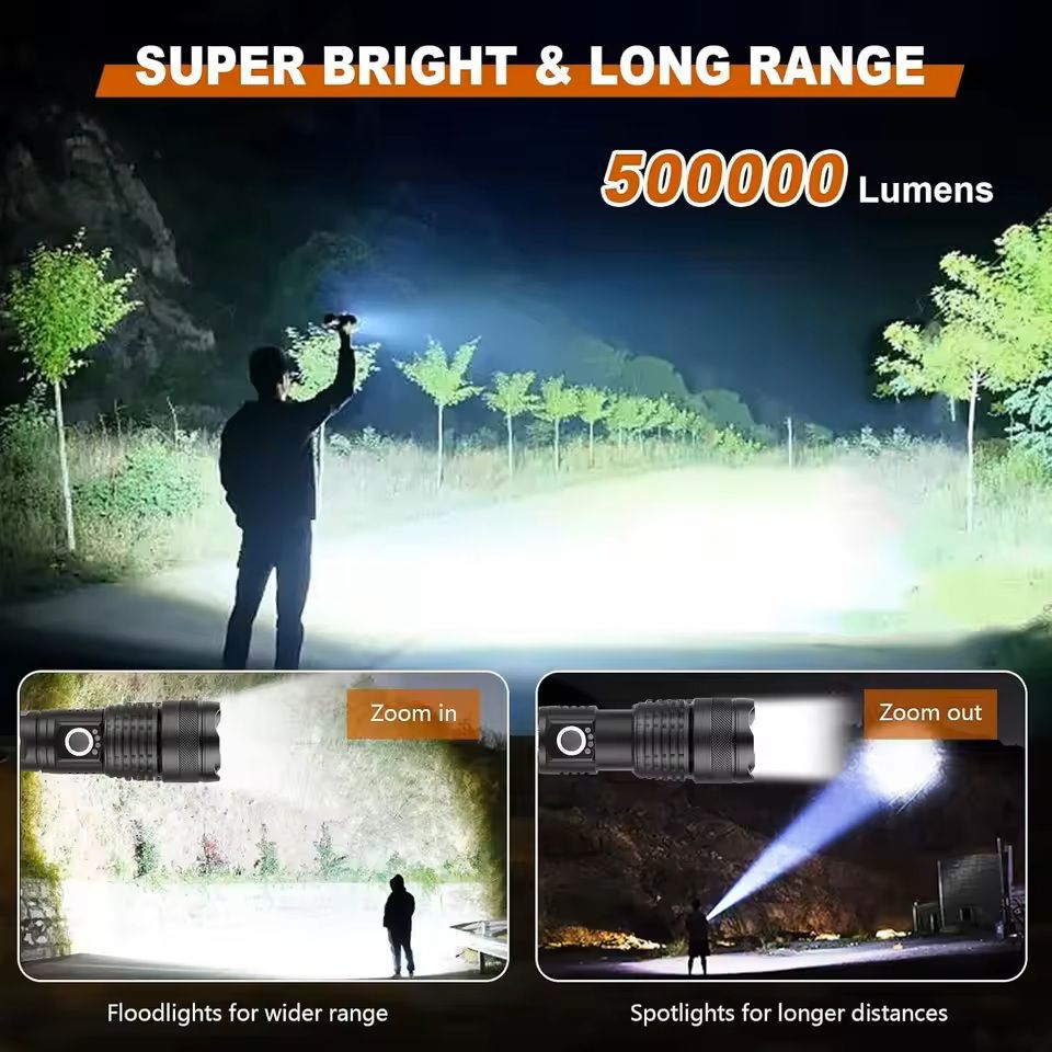 High Power Rechargeable LED Tactical Flashlight