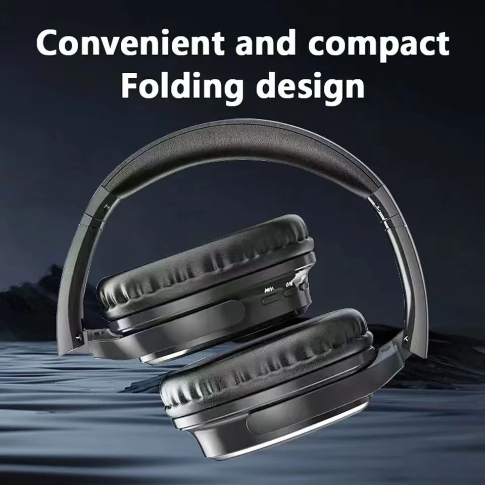 Metal Design Wireless Bluetooth Headphones HiFi Stereo Headset