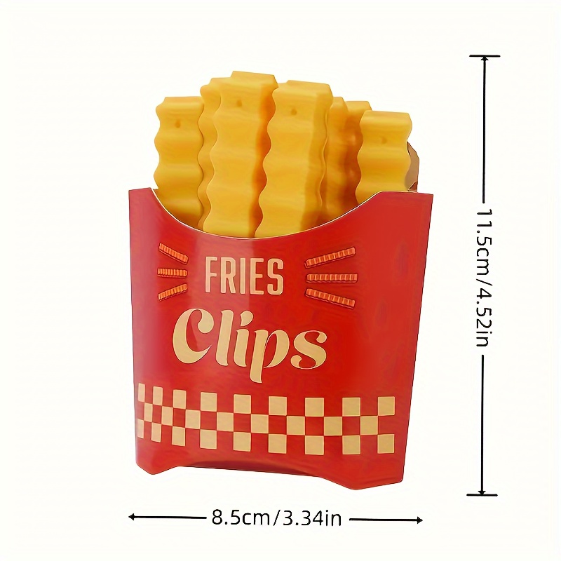 French Fry Snack Bag Clips Set Cute Food Bag Clips