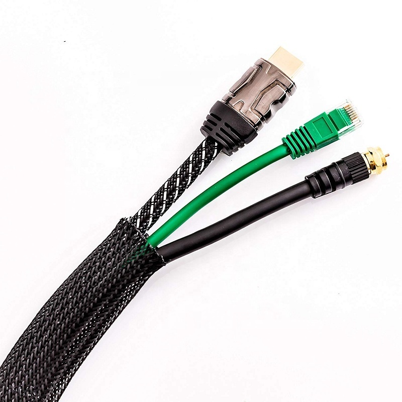 Insulated Wire Cable Sleeving for Gland Protection Durable Braided Cable Sleeve for Wiring Safety