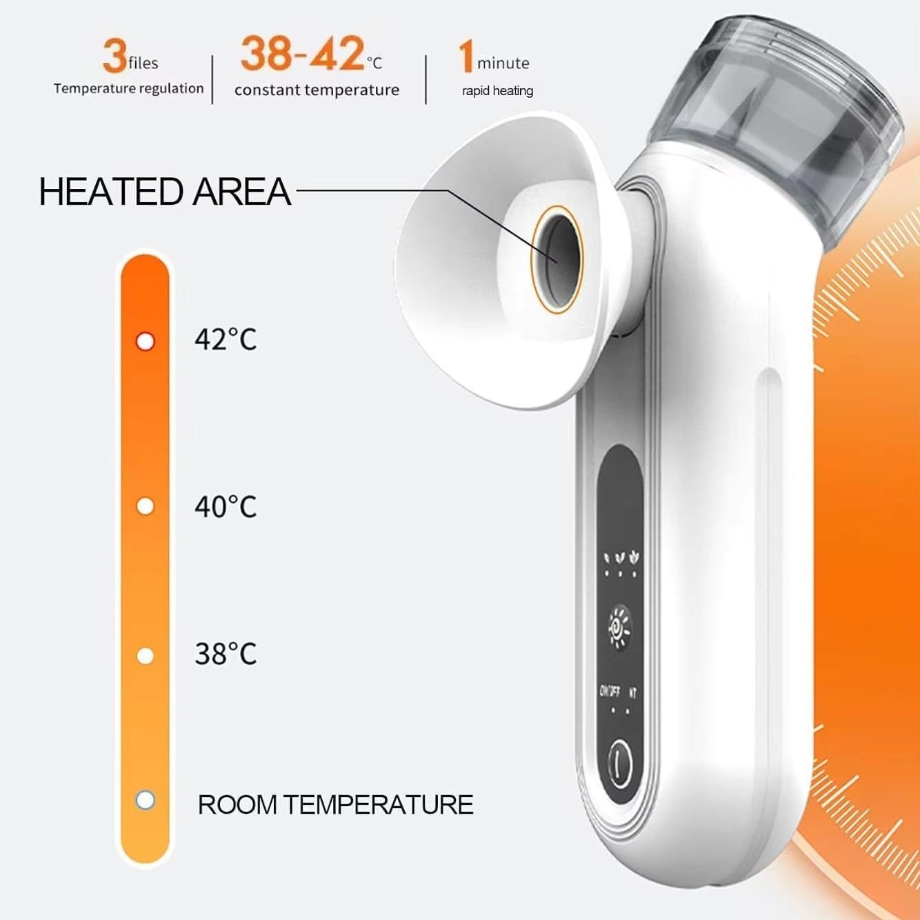 Portable Heated Nano Mist Eye Sprayer for Eye and Face Moisturizing