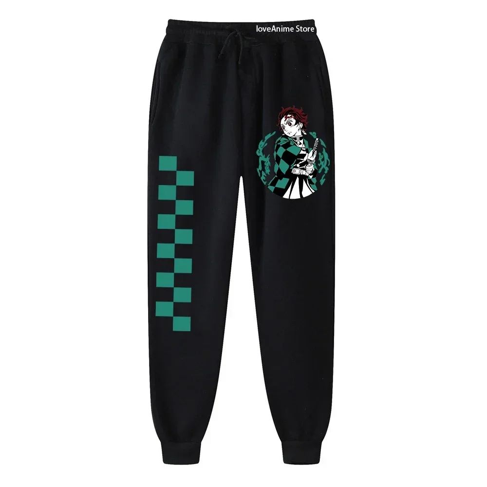 Demon Slayer Anime Jogger Sweatpants – Fleece Gym & Running Pants for Men & Women